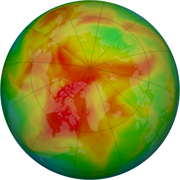 Arctic ozone map for 08 April 2014